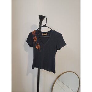 Vintage John Galliano Black Knit Blouse Small